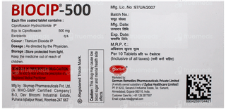 Biocip 500 Mg Tablet 10